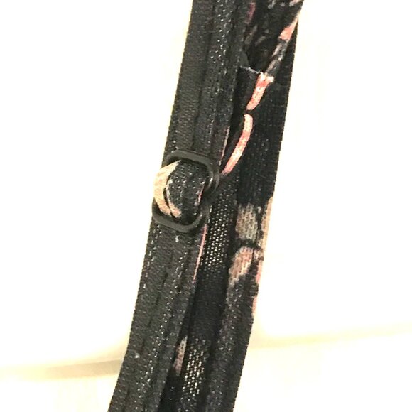 Wild Sky maxi dress women XS black/pink floral baby doll Y2K whimsigoth lace - Picture 5 of 11